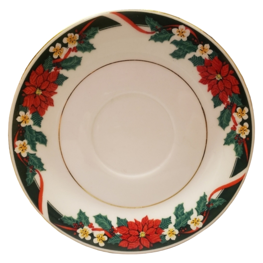 1 Vintage Saucer Deck The Halls By Tienshan